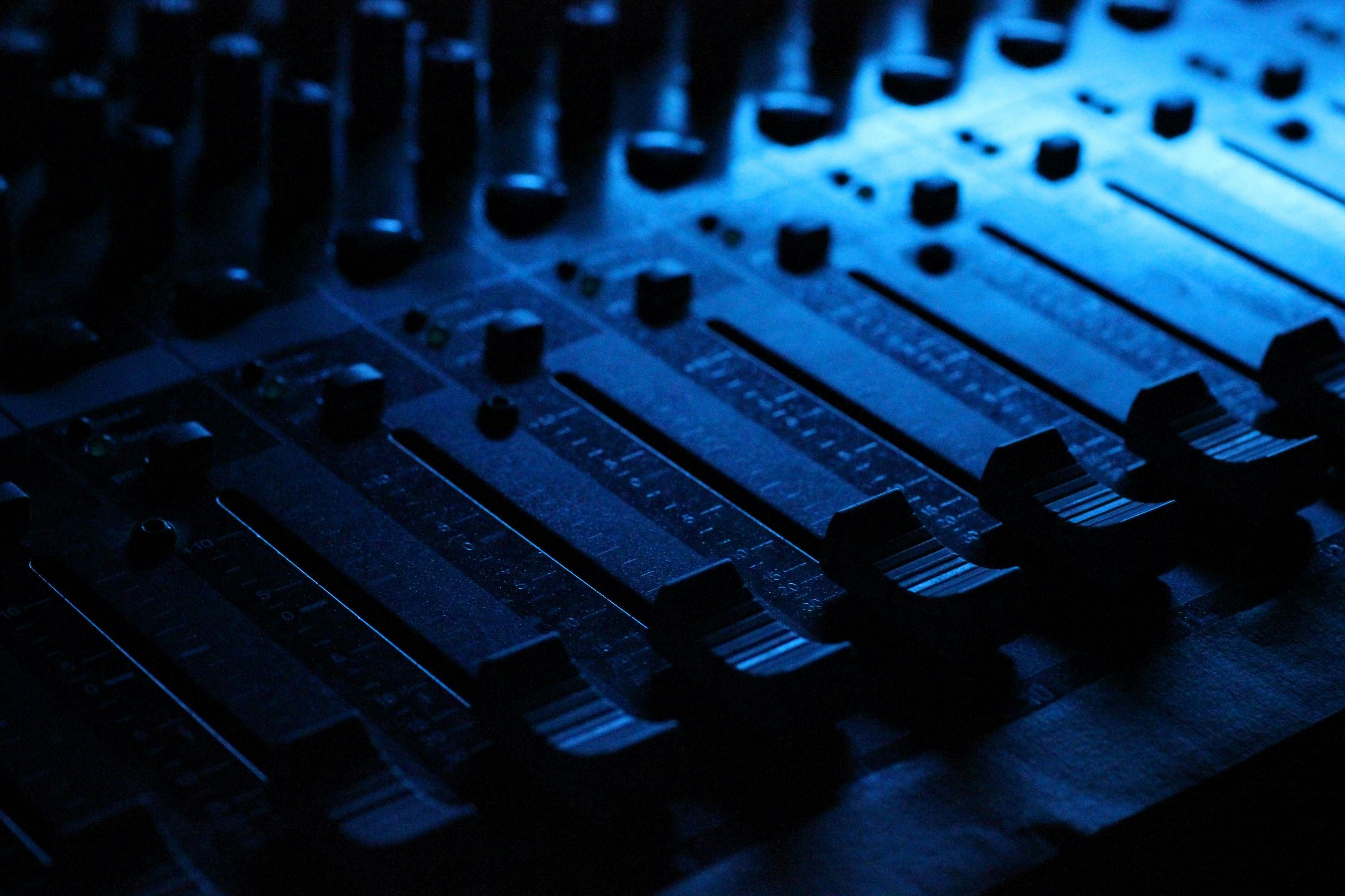 A audio mixing desk